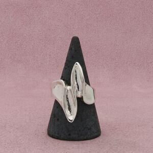 sterling silver vintage unique elongated ring size 9.5